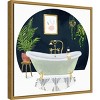16" x 16" Homebody Collection C Bath by Victoria Borges Framed Canvas Wall Art Gold - Amanti Art - 2 of 4