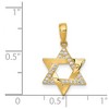 Black Bow Jewelry 14k Yellow Gold Polished CZ Star of David Pendant, 13mm (1/2 Inch) - 4 of 4