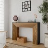 Modern Narrow Wood Console Table with Black Woodgrain Top, Slim Accent Table for Entryway, Hallway, or Behind Sofa – The Pop Home - 3 of 4