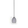 Toltec Lighting Paramount 1 - Light Pendant in  Brushed Nickel with 5" Gray Matrix Shade - 2 of 2