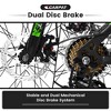 NAYSAYE Bicycles 26 Inch Mountain Bike 21 Speeds Mechanical Disc Brakes for Off Road Adventures, Green, 71"*25"*39.3" - 3 of 4