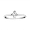 Silver 1/20 Cttw Diamond Marquise Shaped Promise Ring - 2 of 4