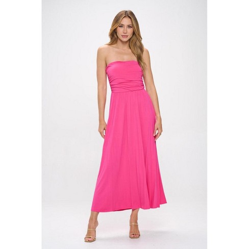 WEST K Women s Jones Tube Maxi Dress X Small Hot Pink