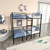Bellemave Full Size Loft Bed with Table Set Transformable to Full over Full Bunk，black - 3 of 4
