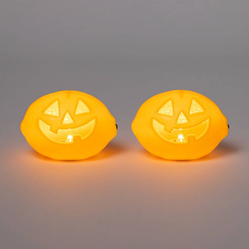 2pk Light Up Lemon Halloween Decorative Prop - Hyde &#38; EEK! Boutique&#8482;, 1 of 4