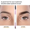 Unique Bargains Soft Double Heat Angled Eyebrow Brush Eyelash Extension Brush for Women Eye Makeup - 4 of 4
