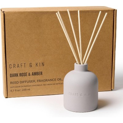 Craft & Kin Reed Diffuser Set Dark Rose & Amber 6.7oz