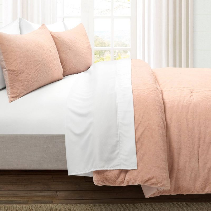 Lush Décor Modern Ultra Soft Faux Fur Light Weight All Season Comforter Bedding Set , 2 of 9