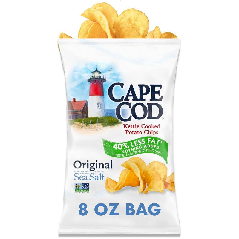 Cape Cod Potato Chips Less Fat Original Kettle Chips - 8oz, 1 of 10