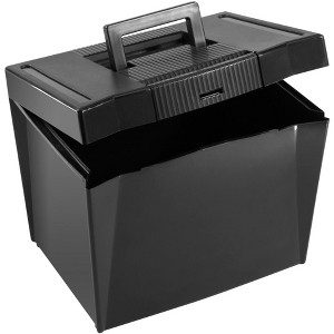 Pendaflex Portable File Storage Box, 10-7/8 x 13-1/2 x 10-1/4 Inches, Black - 1 of 1