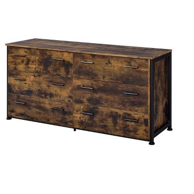 NicBex Double Dresser for Bedroom,Chest of Drawers with Metal Handles,Modren Freestanding Dresser,Storage Dressers for Bedroom