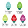 Big Dot of Happiness Christmas Light Bulbs - DIY Shaped Holiday Party Cut-Outs - 24 Count - 2 of 4
