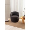 Ridstar Dark Gray Teddy Fabric Swivel Accent Armchair Barrel Chair With Powder Coating Metal Ring - 2 of 4