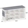 Acekool Shoe Bench with 10/5 Adjustable Shelves & Removable Cushion, Entryway Storage Organizer for Bedroom, Hallway - 2 of 4
