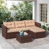 Sunsitt 3pc Steel Wicker Outdoor Patio Sofa Set - 2 of 4