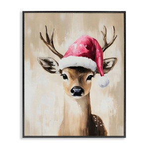 Stupell Industries Baby Christmas Deer Framed Giclee Art - 1 of 4