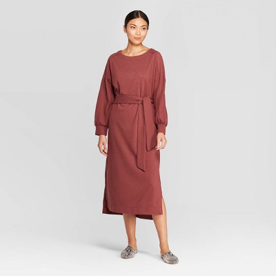 long sleeve shift dress casual
