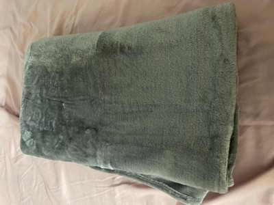 Grey Microplush Throw Fleece Blanket By Bare Home : Target