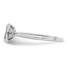 Black Bow Jewelry 1/20 Ctw Blue Diamond 6mm Concave Square Ring in Sterling Silver - 3 of 4