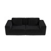 Modular Corduroy Cloud Velvet Convertible Sofa Bed with Plush Comfort - 3 of 4