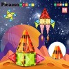 PICASSO-TILES Magnetic Tiles For Kids, Travel Size 36PCS Construction STEM Building Blocks Educational Toy - 4 of 4