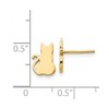 Black Bow Jewelry 9mm Polished Cat Silhouette Post Earrings in 14k Yellow Gold - 4 of 4