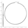 Black Bow Jewelry 2mm Sterling Silver, Extra Large Round Hoop Earrings, 70mm (2 3/4 In) - 4 of 4