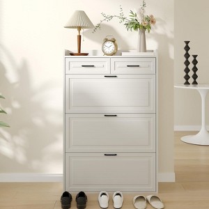 Shoe Cabinet with 3 Flip Drawers and 2 Drawers, Shoe Cabinet Storage for Entryway - 1 of 4