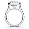 Pompeii3 Certified 10 Ct Emerald Cut Bezel Diamond Engagement Ring 14k or Pt Lab Created - 2 of 4