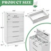 AMERLIFE Modern High Gloss Dressers with Storage Drawers, Elegant Bedroom Storage Organizer - 2 of 4