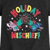 Girls' - Lilo and Stitch - Holiday Mischief Christmas Fitted Short Sleeve Graphic T-Shirt - 2 of 4