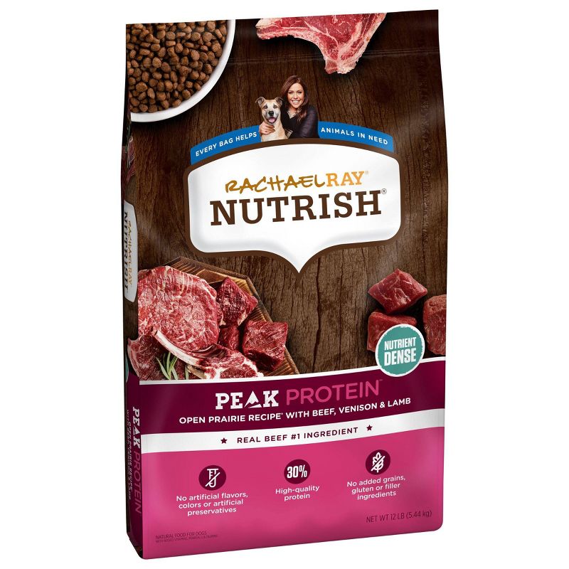 Rachael Ray Nutrish Peak Grain Free Open Range Recipe with Beef, Venison & Lamb Dry Dog Food, 5 of 9