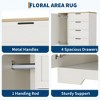 43.3'' H Armoire Wardrobe Closet with 4 Drawers and Hanging Rod,Multifunctional Wood 4 Drawers Dresser with Storage Closet, Clothing Storage Cabinets - 4 of 4
