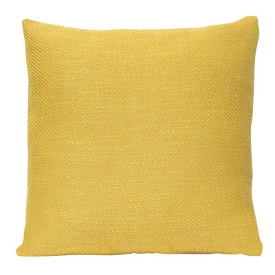 18"  Yellow Tweed Textured Velvet Throw Pillow