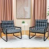 Hooseng Modern Accent Chair, Fluffy Living Room Chair with Removable Cushion, Armchair Chairs With Metal Frame for Bedroom Balcony Reading Room - 4 of 4