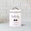 Amici Pet Haute Dog Gourmet Biscuits Metal Storage Canister, 72 oz. , White & Black - 3 of 4