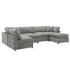 NicBex Modern 130" Chenille Sectional Sofa Modular U Shaped Sofa Couch with 2 Ottomans for Living Room Apartment - 3 of 4
