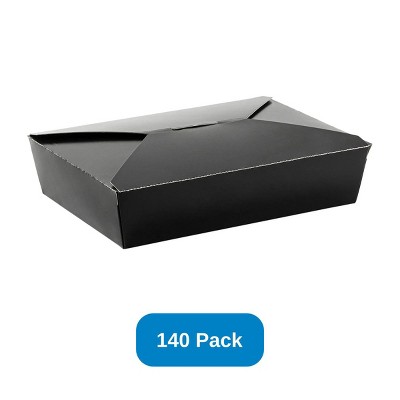 Inno-Pak 36 oz Paper Food Box Black #2 Size - Case of 140