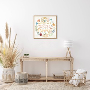 Amanti Art 22"x22" Harvest Whimsy IX by Dina June Framed Canvas Wall Art Print - 1 of 4