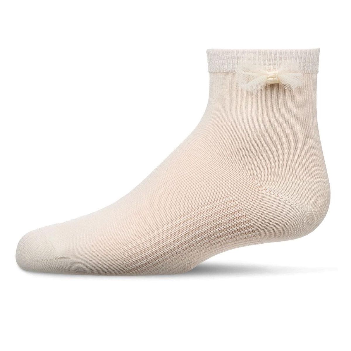 Memoi Girls Bow-Trimmed Mercerized Cotton Rich Ankle Sock - thumbnail 6