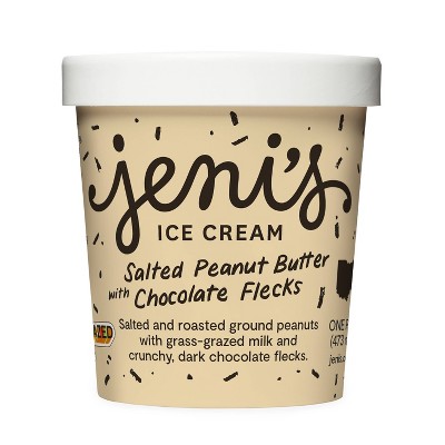 Jeni's Salted Peanut Butter with Chocolate Flecks Ice Cream - 16oz