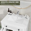 Bathroom Vanity with Sink Set, Freestanding Storage Cabinet, Vintage Vanity with Ceramic Sink, White - 4 of 4
