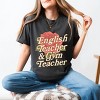 English Teacher + Gym Teacher Rose - Womens Garment Dyed Tee - 4 of 4