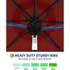 10FTPatio Umbrella with light, 8 Ribs Outdoor Tilt Market Table Umbrella, for Pool, Deck, Backyard, Balcony,Turquoise blue - 4 of 4