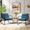 Dovelina Upholstered Metal Armchair Accent Chair - 2 of 4