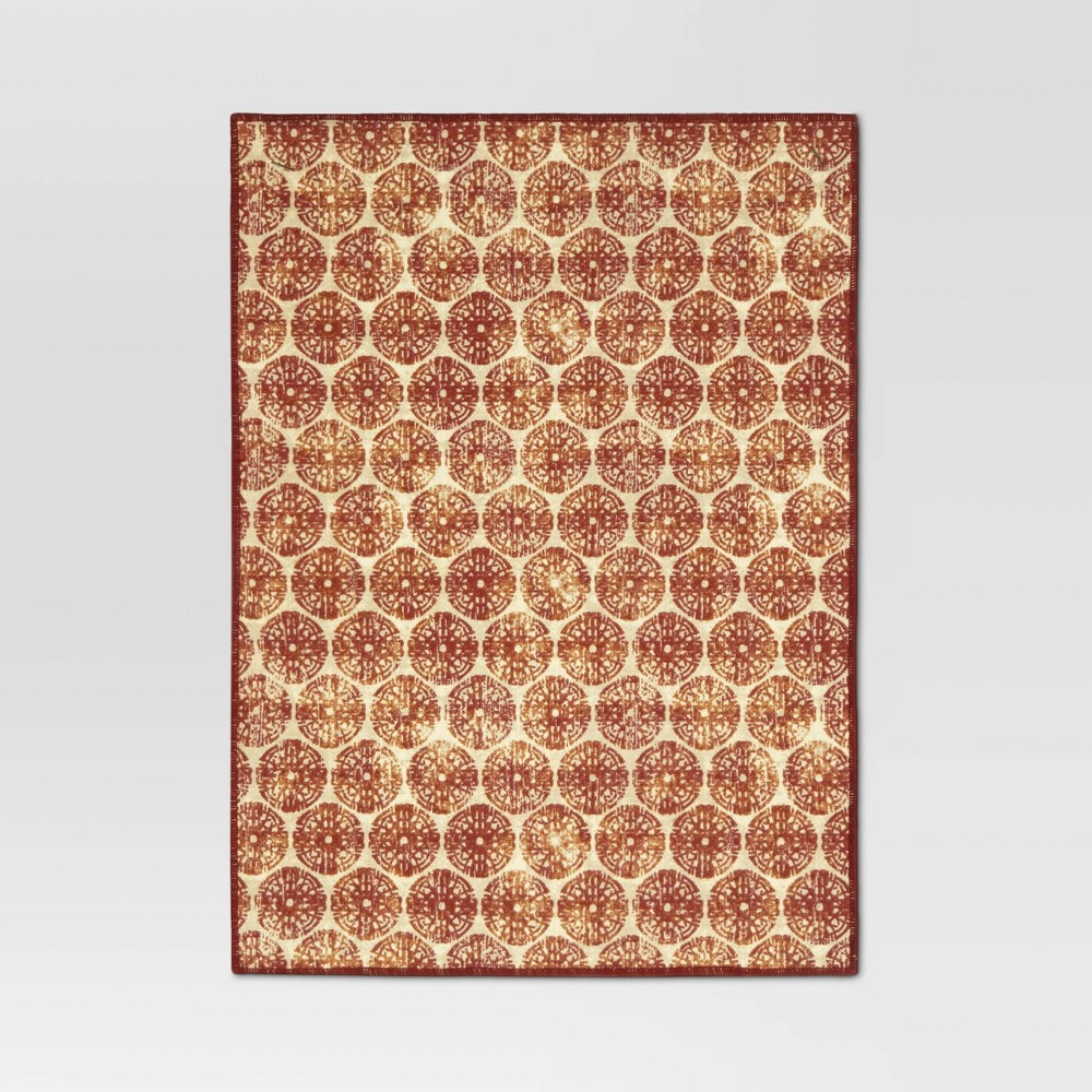 Cotton Medallion Print Placemat Red - Threshold 6 Pack