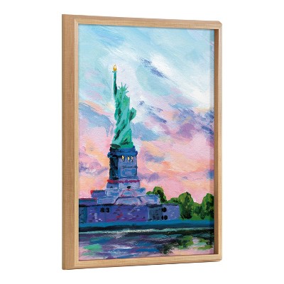 18" x 24" Blake Lady Liberty by Rachel Christopoulous Framed Printed Wood Natural - Kate & Laurel All Things Decor