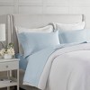 4 Pcs 100% Cotton 500 Thread Count Sheet Set, Solid Color Ultra Soft Bedding, Deep Pocket Flat/Fitted Sheet for All Seasons - 4 of 4