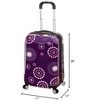 Rockland Vision Hardside Spinner Wheel Luggage Purple Pearl 3-Piece Set (20/24/28) - 4 of 4