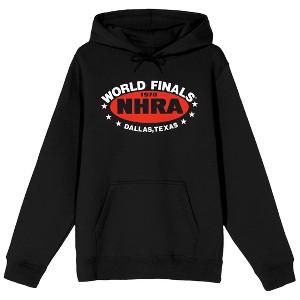 National Hot Rod Association NHRA, Car, Fastest Vehicles, Vintage, SPEED FOR ALL , Dallas, Texas on Black Adult Hoodie - 1 of 4